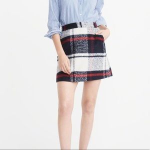 NWOT Abercrombie Plaid A Line Skirt